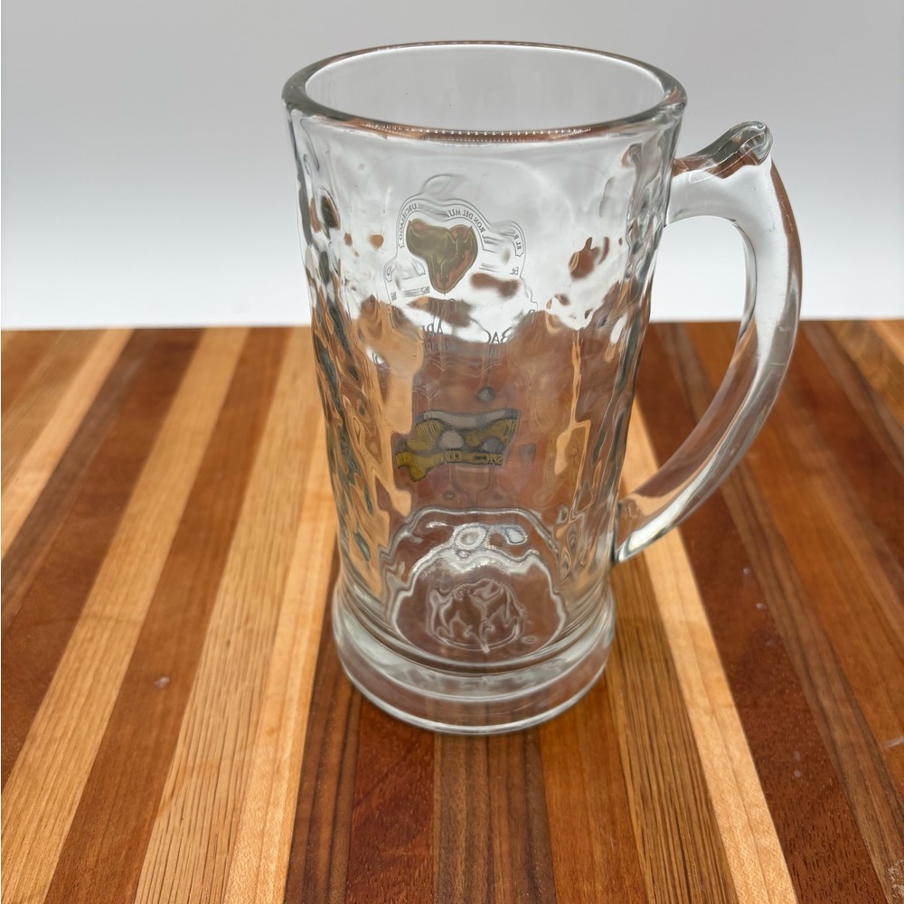 VINTAGE BACARDI OAKHEART SPICED RUM EL RON MURCI’ELAGO  12 Oz.  GLASS MUG STEIN - Picture 4 of 10